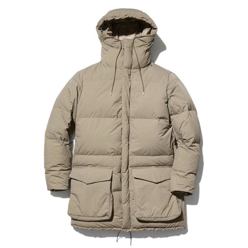 Snow Peak Recycled Nylon Ripstop Down Coat Beige | Parasol Store