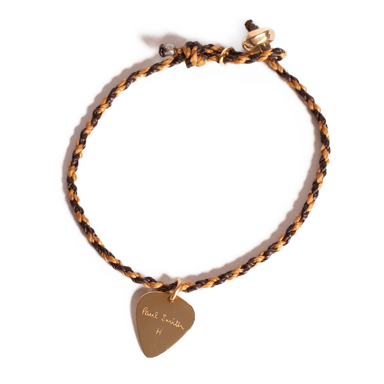 Paul Smith Plectrum Braided Bracelet Brown - Parasol Store