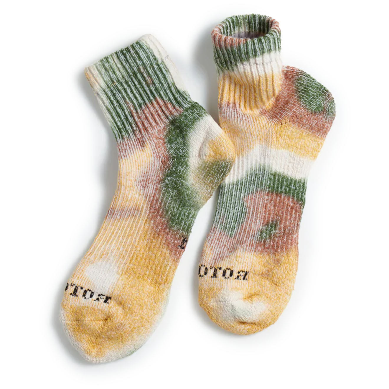 Rototo Tie-Dye Sock Green / Gold / Brown - Parasol Store