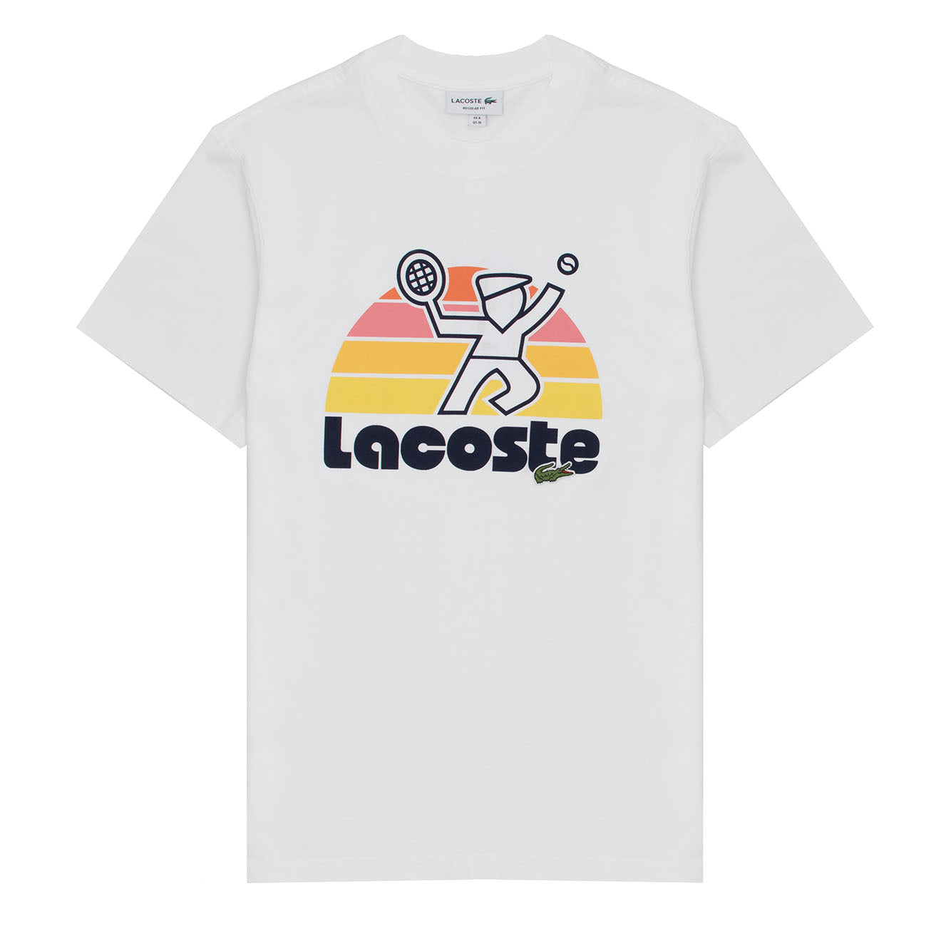 Lacoste Retro Tennis T-Shirt White - Parasol Store