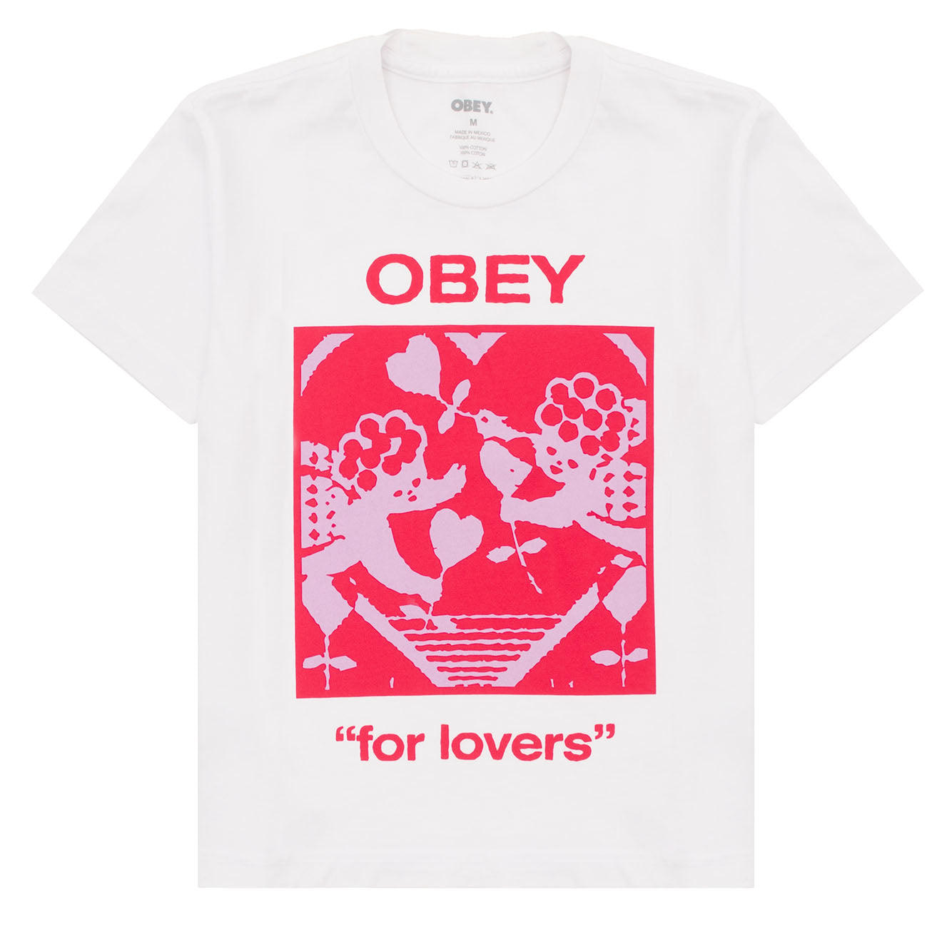 Obey Womens Obey For Lovers Tee White - Parasol Store