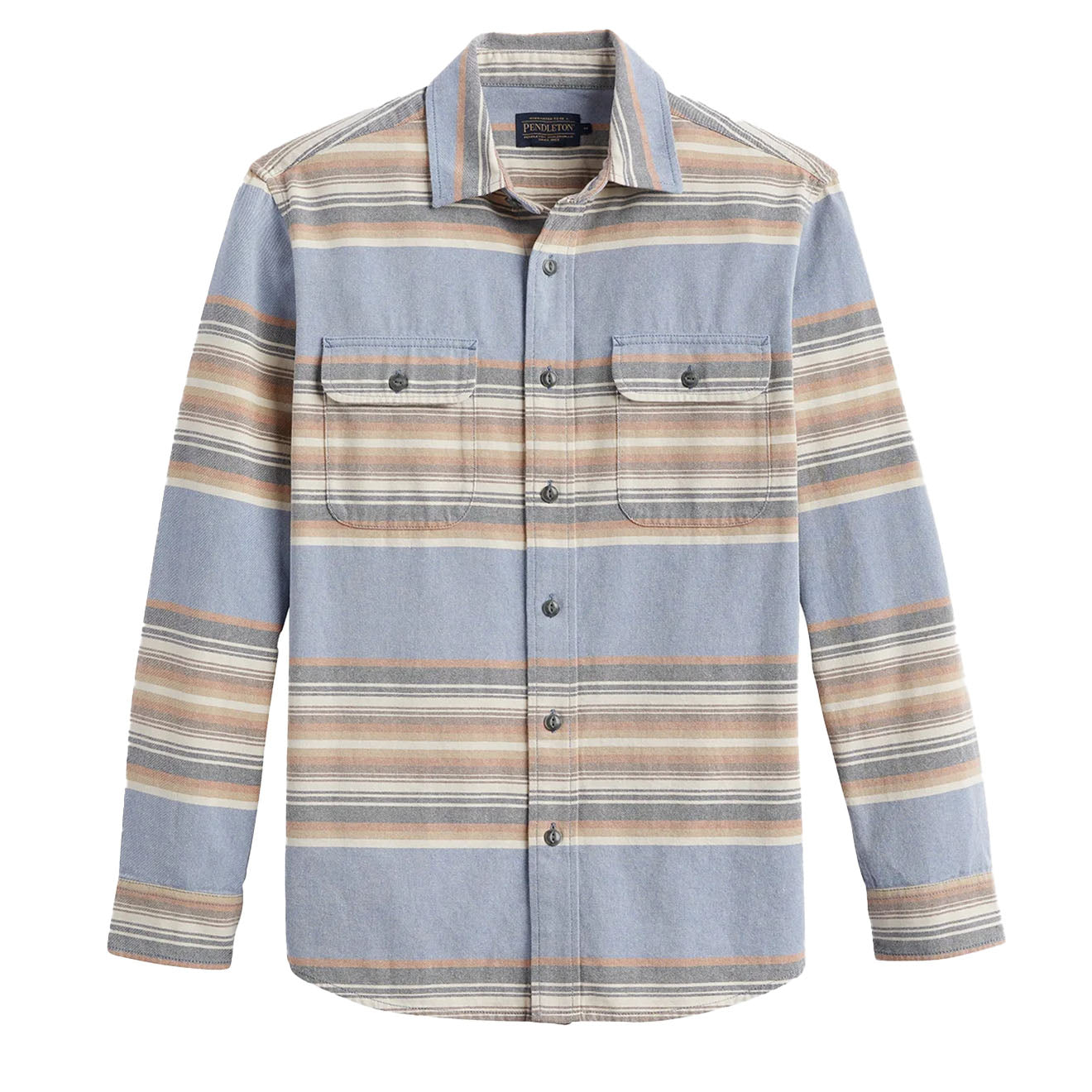 Pendleton Beach Shack Shirt Soft Indigo Stripe - Parasol Store