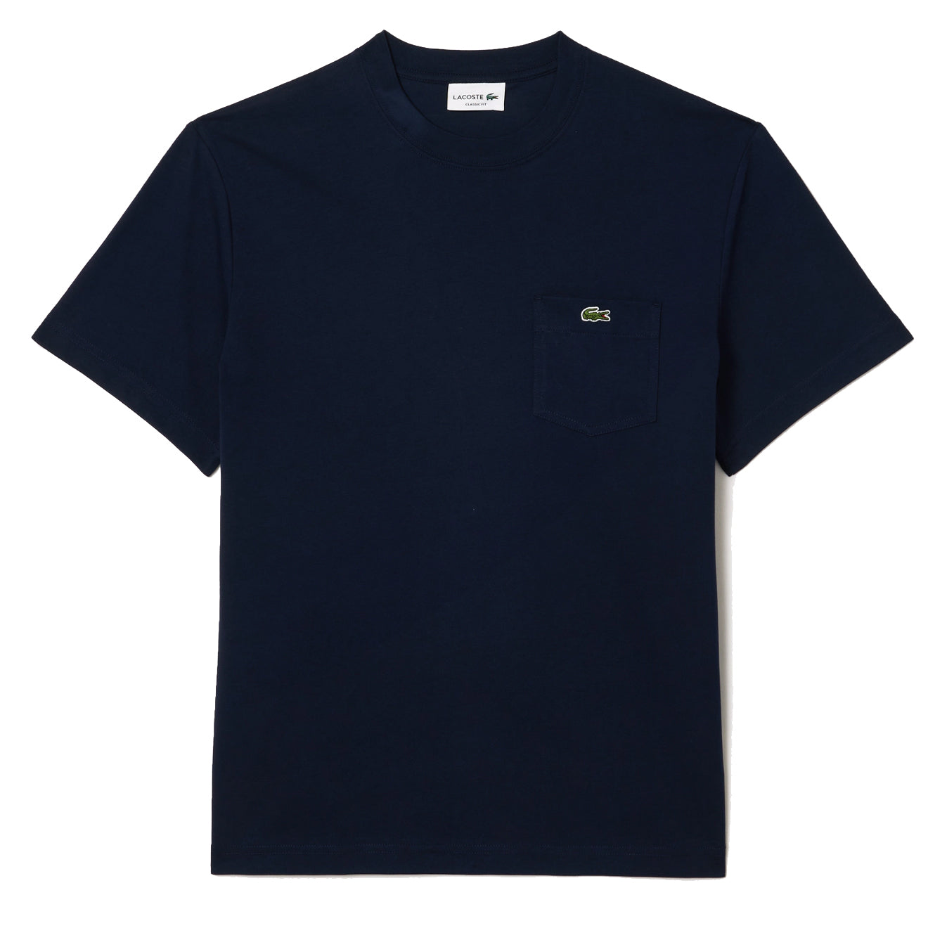 Lacoste Cotton T-Shirt with Breast Pocket Midnight Blue - Parasol Store