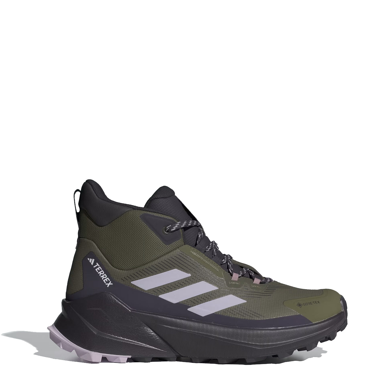 Adidas Terrex Womens Trailmaker 2.0 Mid Gore-Tex Hiking Shoes Olive Strata / Silver Dawn / Aurora Black - Parasol Store