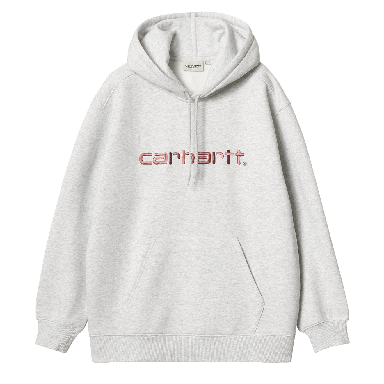 Carhartt WIP Womens Hooded Sweat Ash Heather / Dusty Rose - Parasol Store