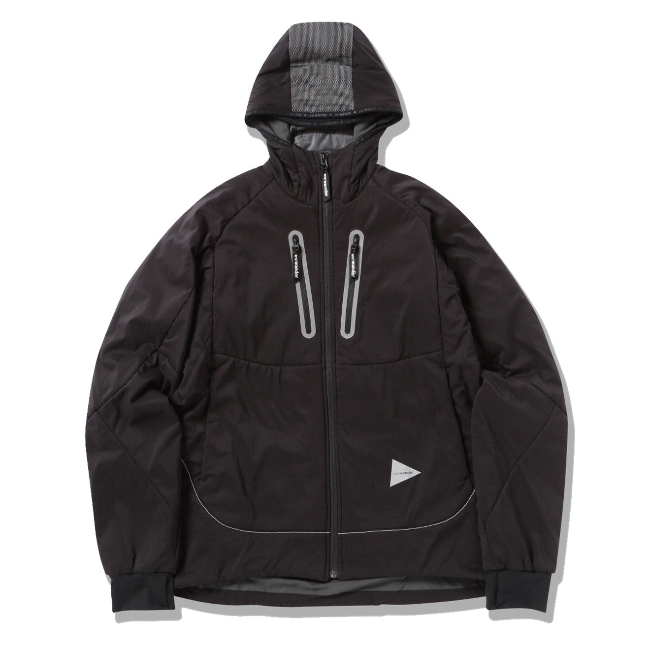 And Wander Womens Alpha AIR Hoodie Jacket Black And Wander