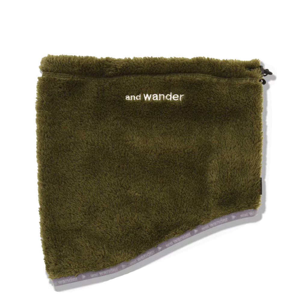 And Wander High Loft Fleece Neck Warmer Khaki - Parasol Store