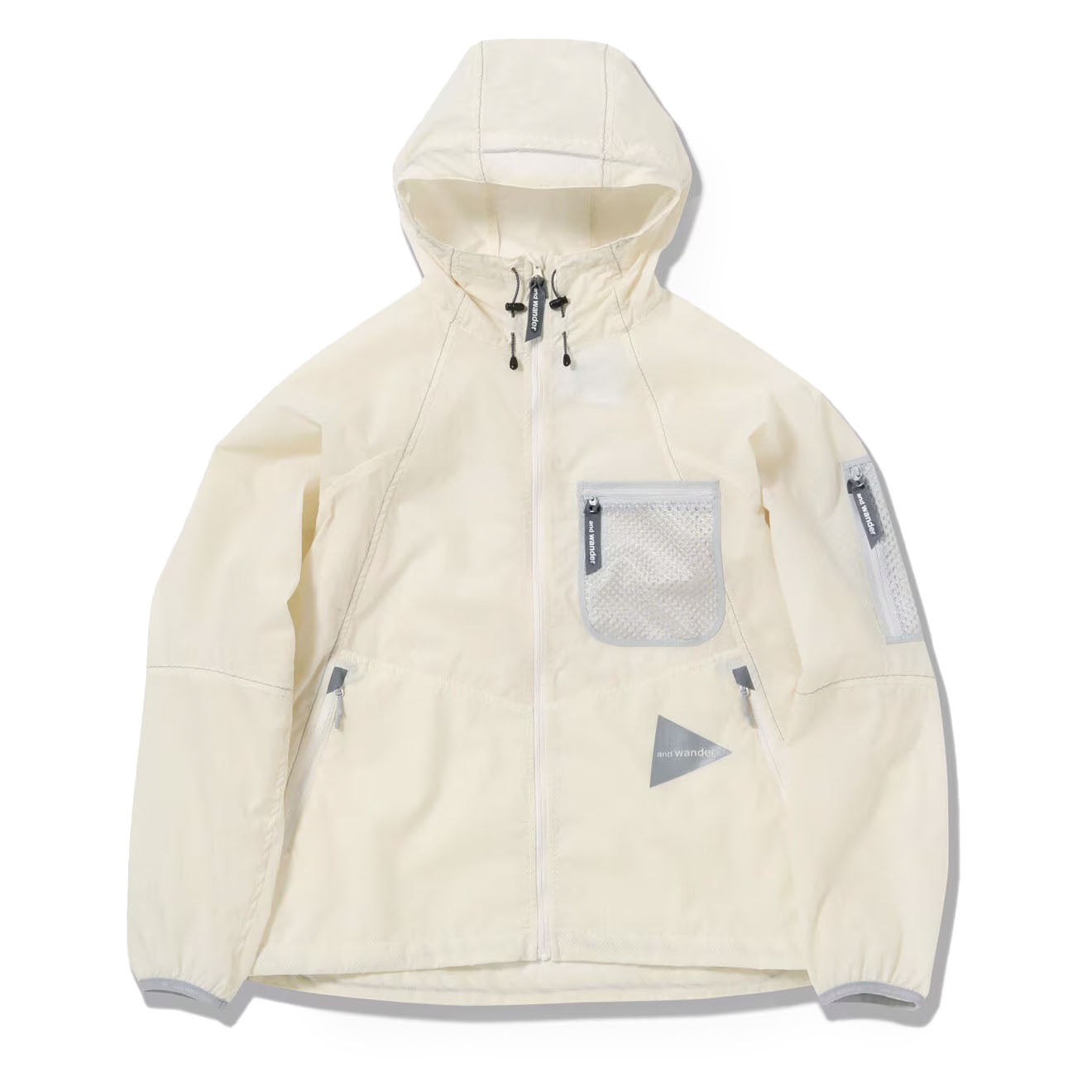 And Wander Breath Rip Hoodie Off White - Parasol Store