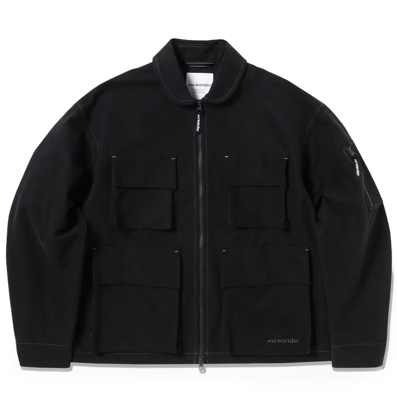 And Wander C/PE Twill Field Jacket Black - Parasol Store