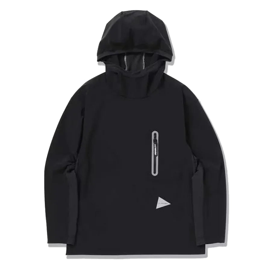 And Wander Cool Touch Pocket Hoodie Black And Wander