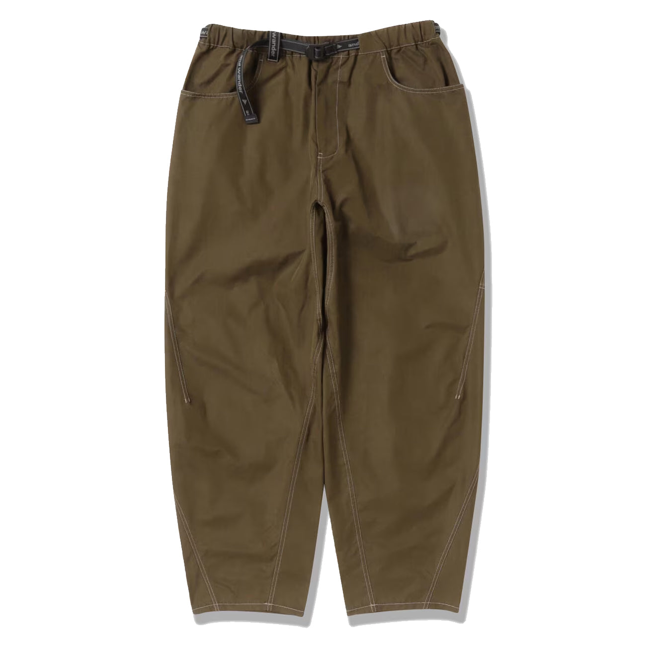 And Wander High Count Cloth Wide Pants Dark Khaki - Parasol Store