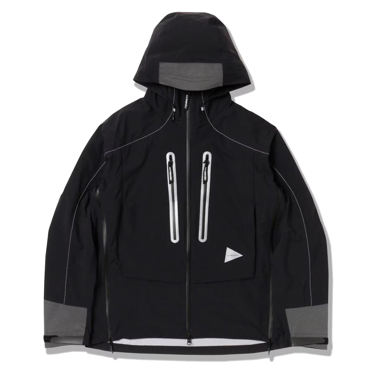 And Wander Pertex Shield Rain Jacket Black - Parasol Store