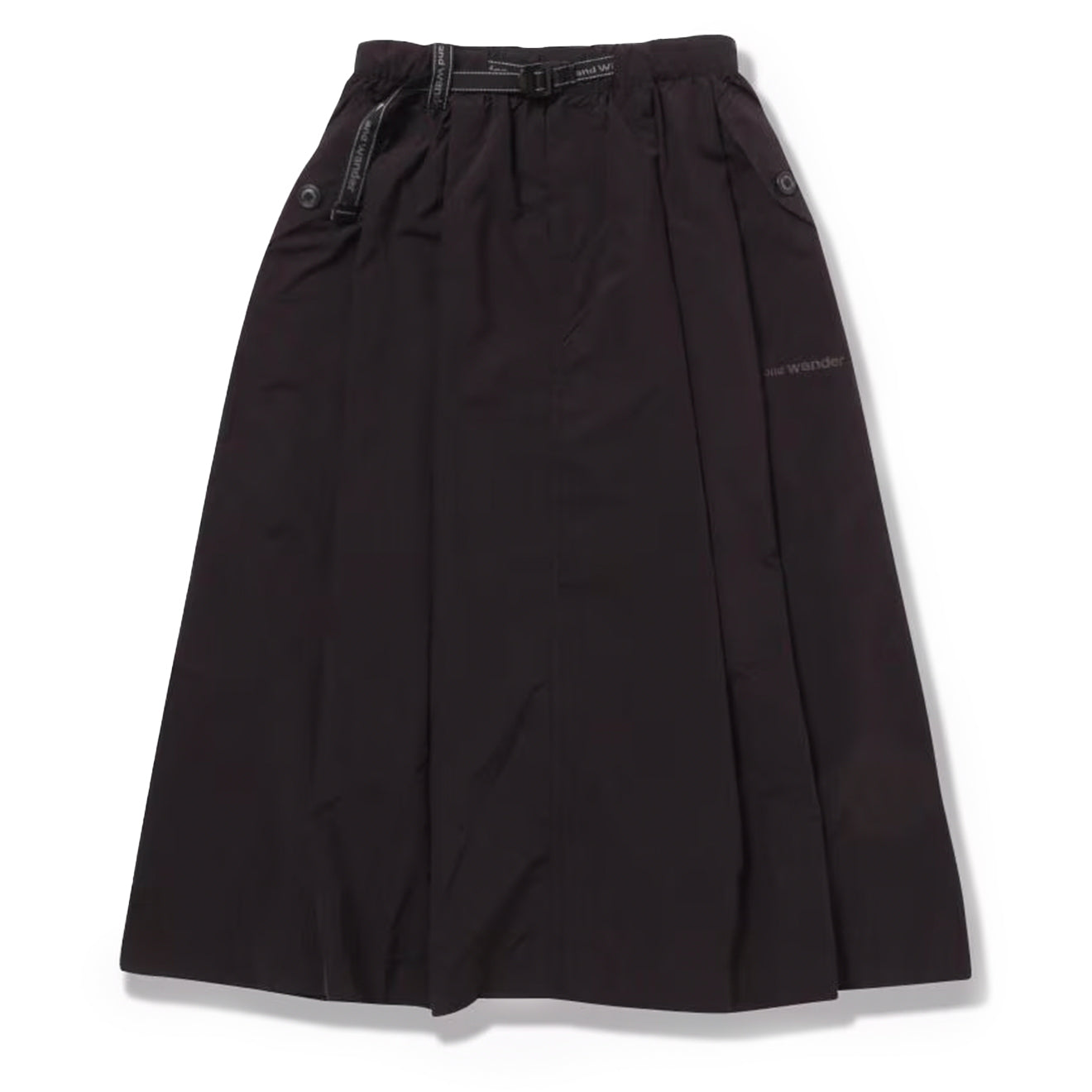 And Wander Womens Oversized Cargo Skirt Black - Parasol Store