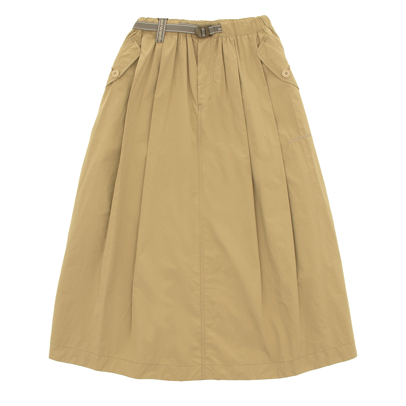 And Wander Womens Oversized Cargo Skirt Light Beige - Parasol Store