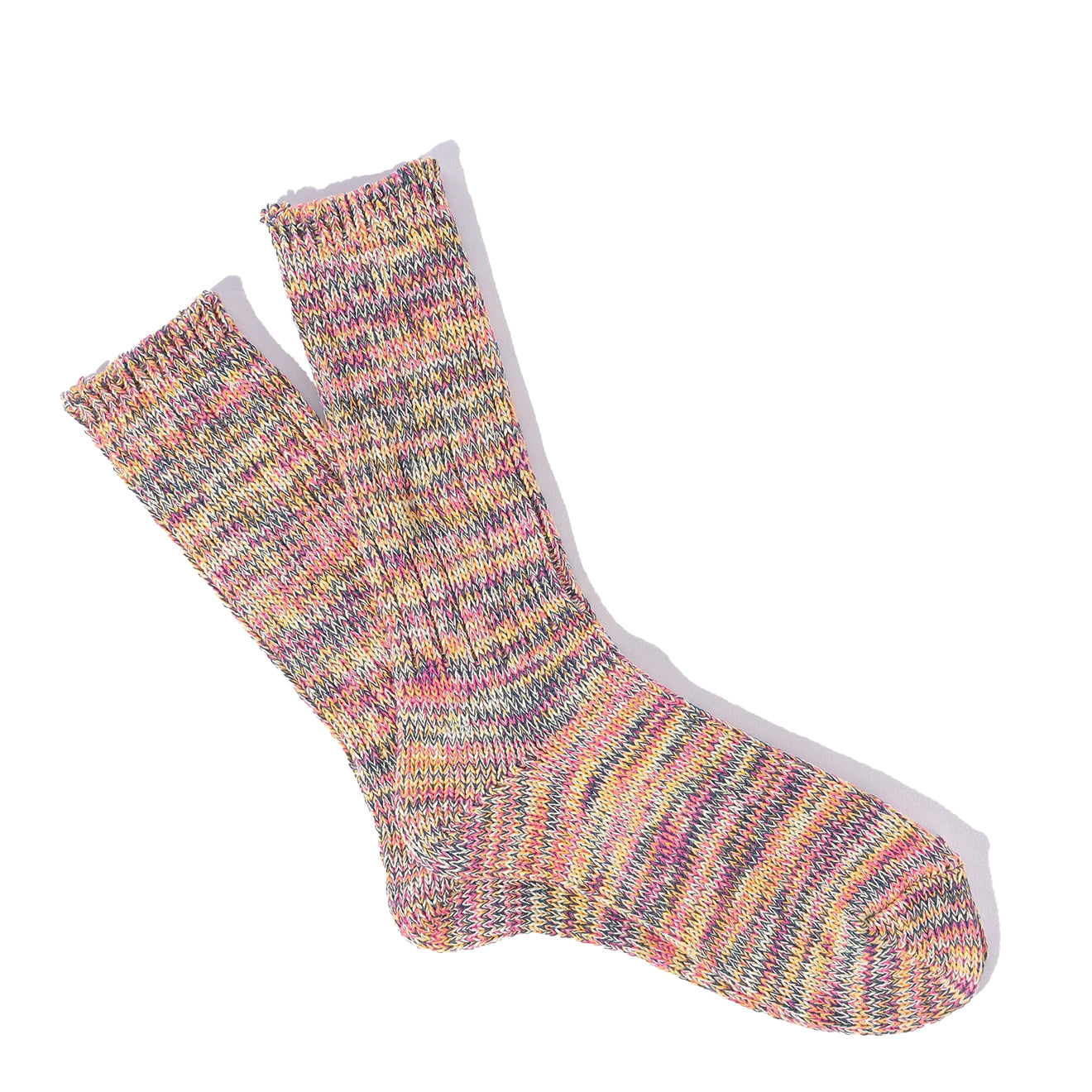 Anonymous Ism 5 Colour Mix Crew Socks Pink - Parasol Store