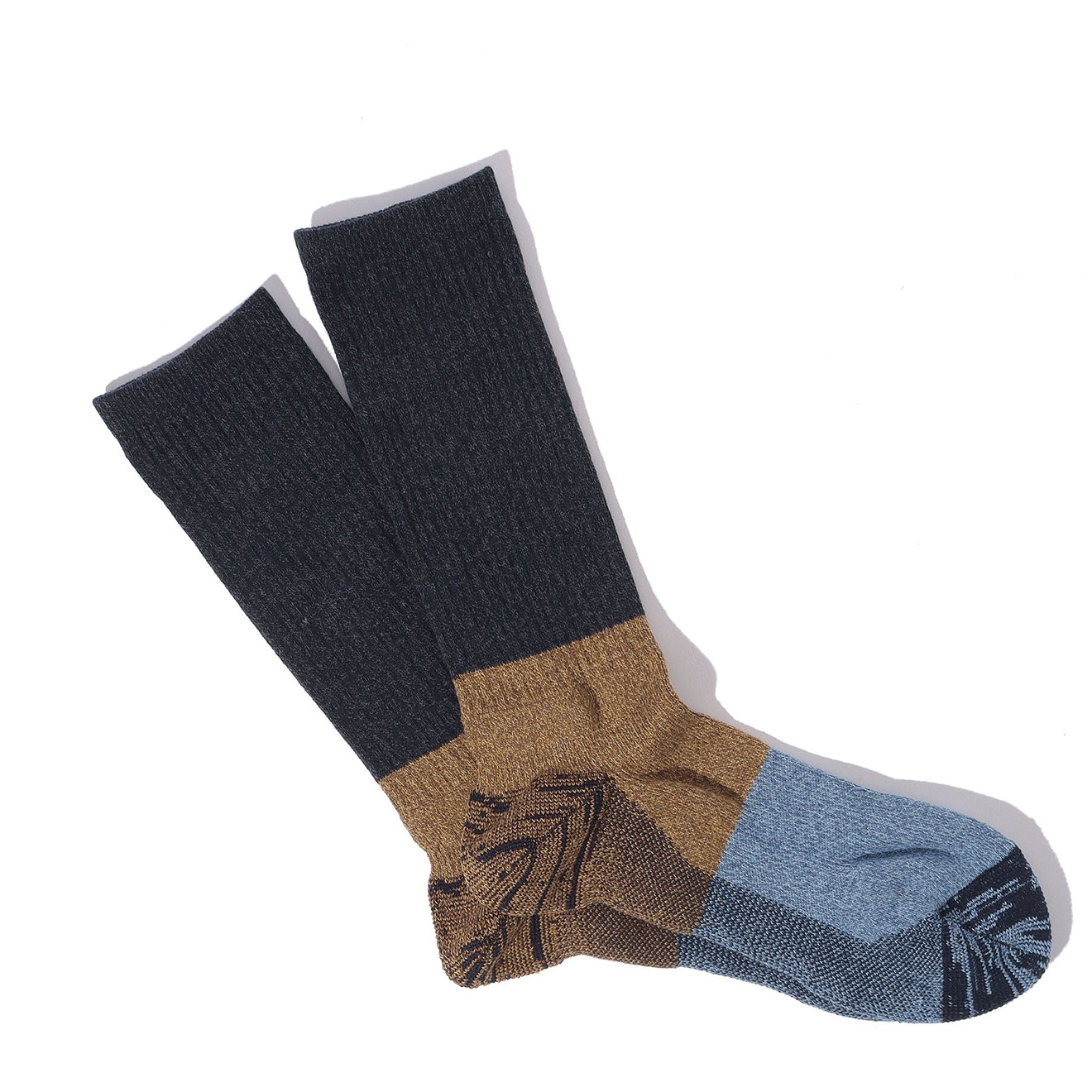 Anonymous Ism MOC Pile Crew Socks Navy Melange - Parasol Store