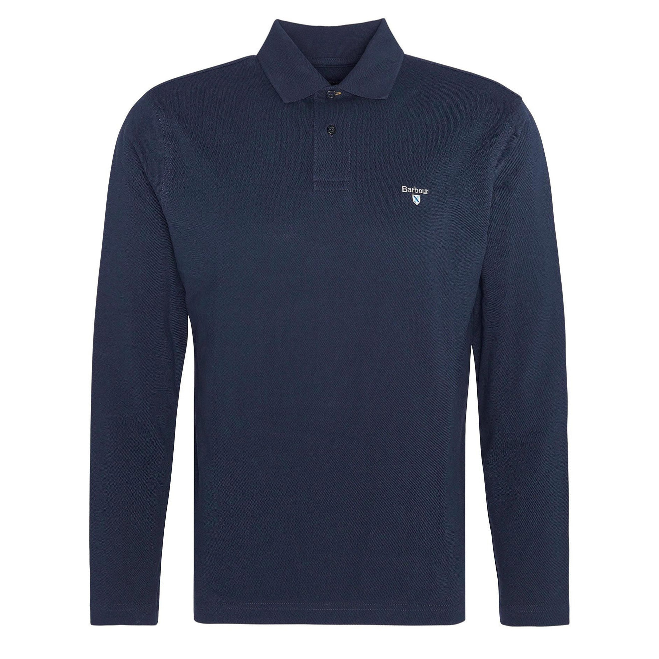 Barbour Original Sports Tailored L/S Polo Shirt Navy - Parasol Store