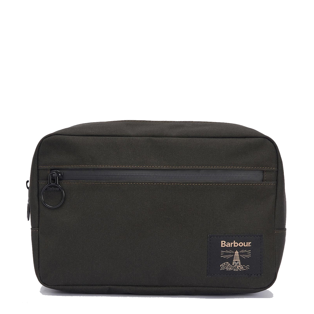 Barbour Field Canvas Washbag Olive/Black - Parasol Store