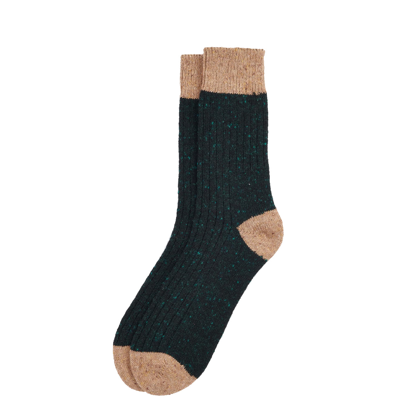 Barbour Houghton Socks Evergreen/Sandstone - Parasol Store