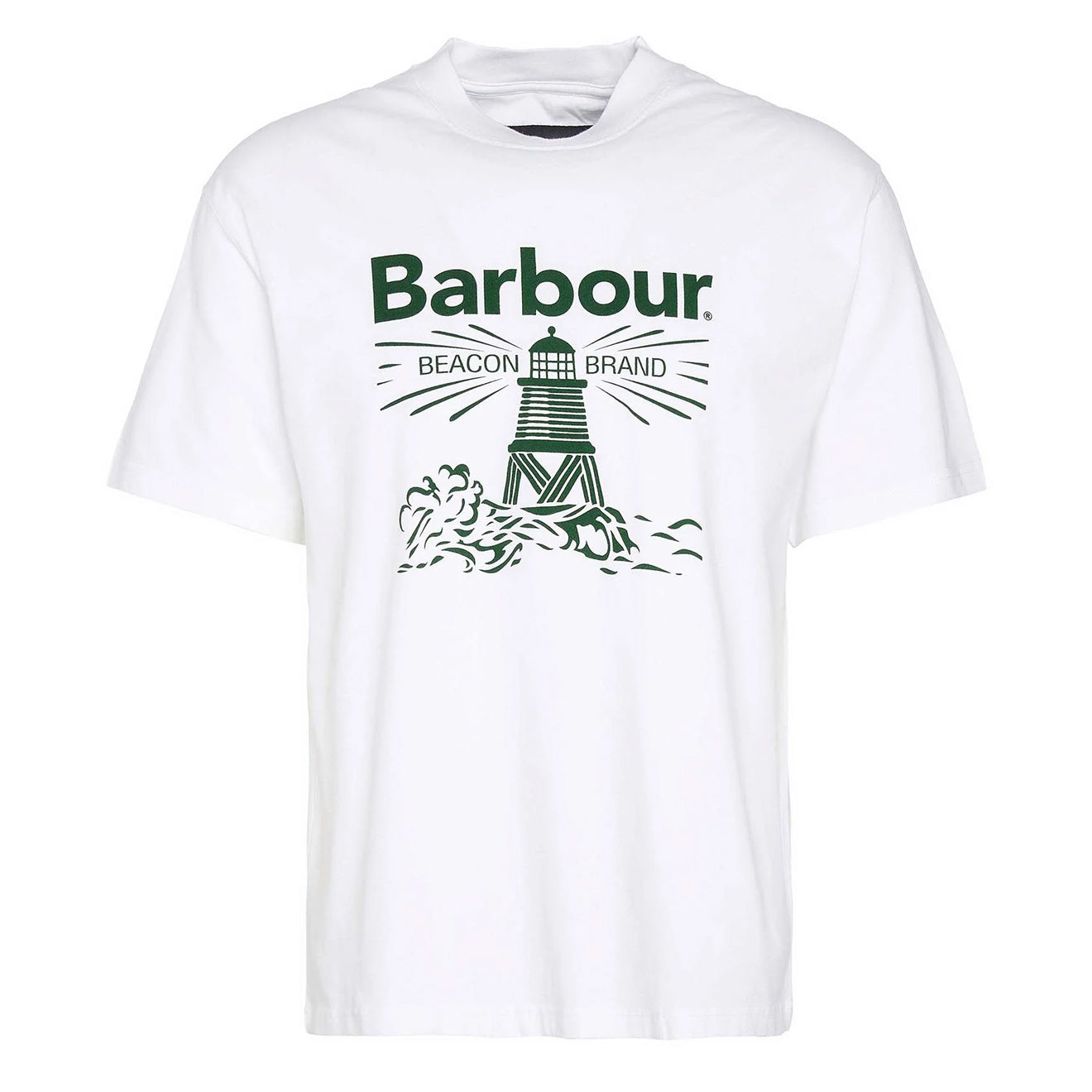 Barbour Pell Oversized Graphic T-Shirt White - Parasol Store