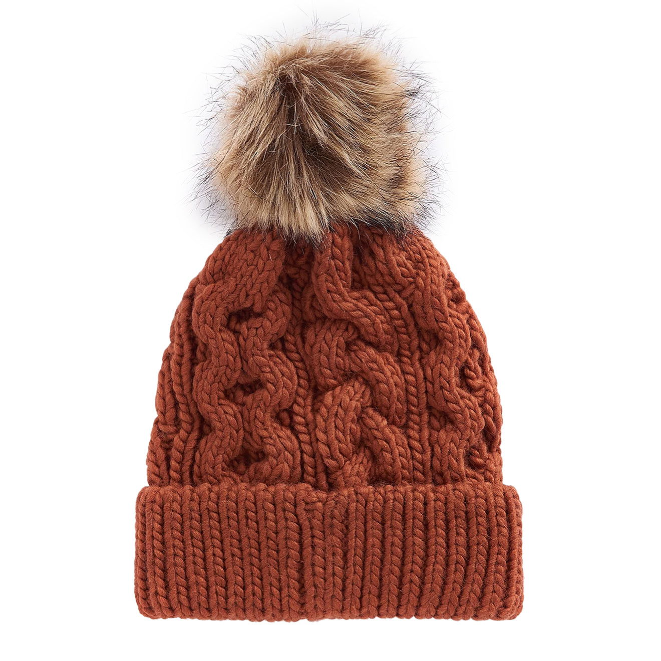 Barbour Penshaw Beanie Hat Warm Ginger - Parasol Store