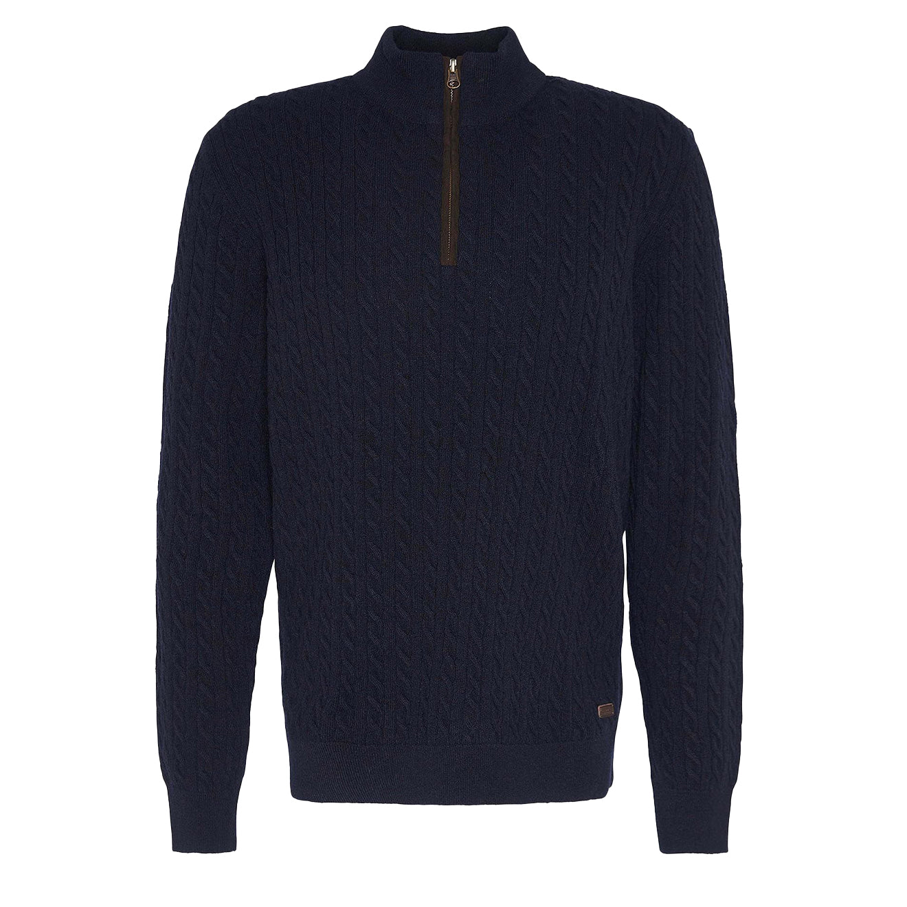 Barbour Ramsden Half Zip Knitted Jumper Navy - Parasol Store