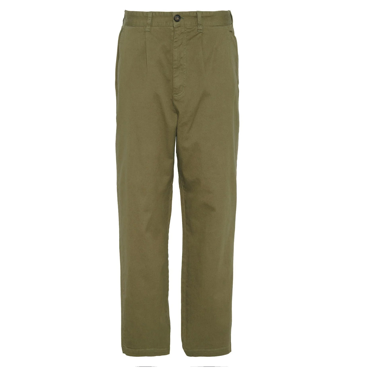 Barbour Washed Stretch Twill Relaxed Fit Trouser Olive - Parasol Store