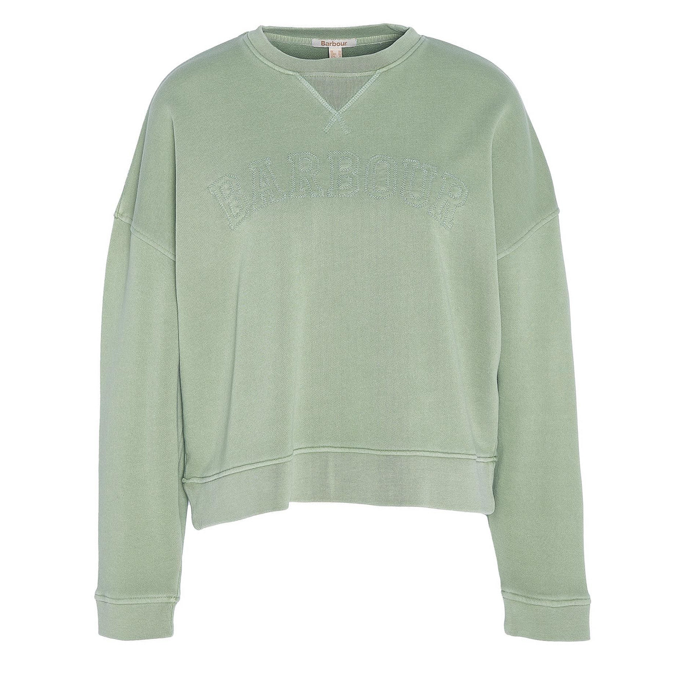 Barbour Womens Sandgate Crew Neck Sweatshirt Nephrite Green Wash - Parasol Store