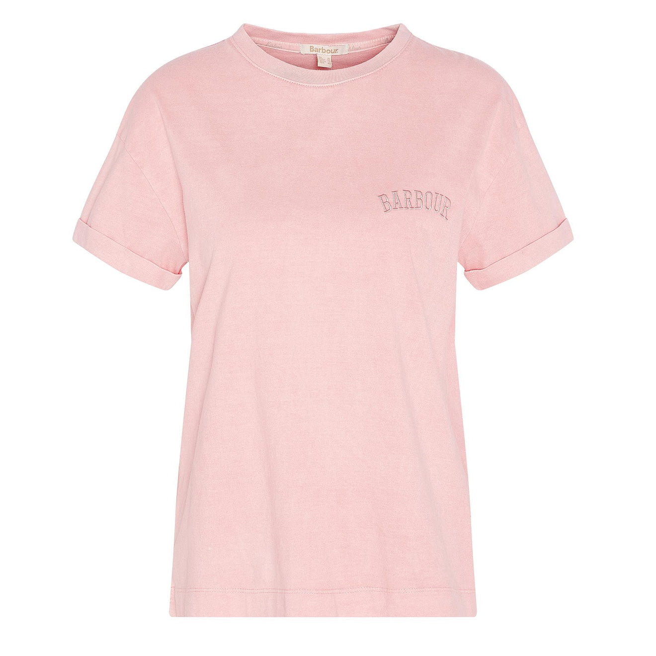 Barbour Womens Sandgate Logo T-Shirt Shell Pink - Parasol Store