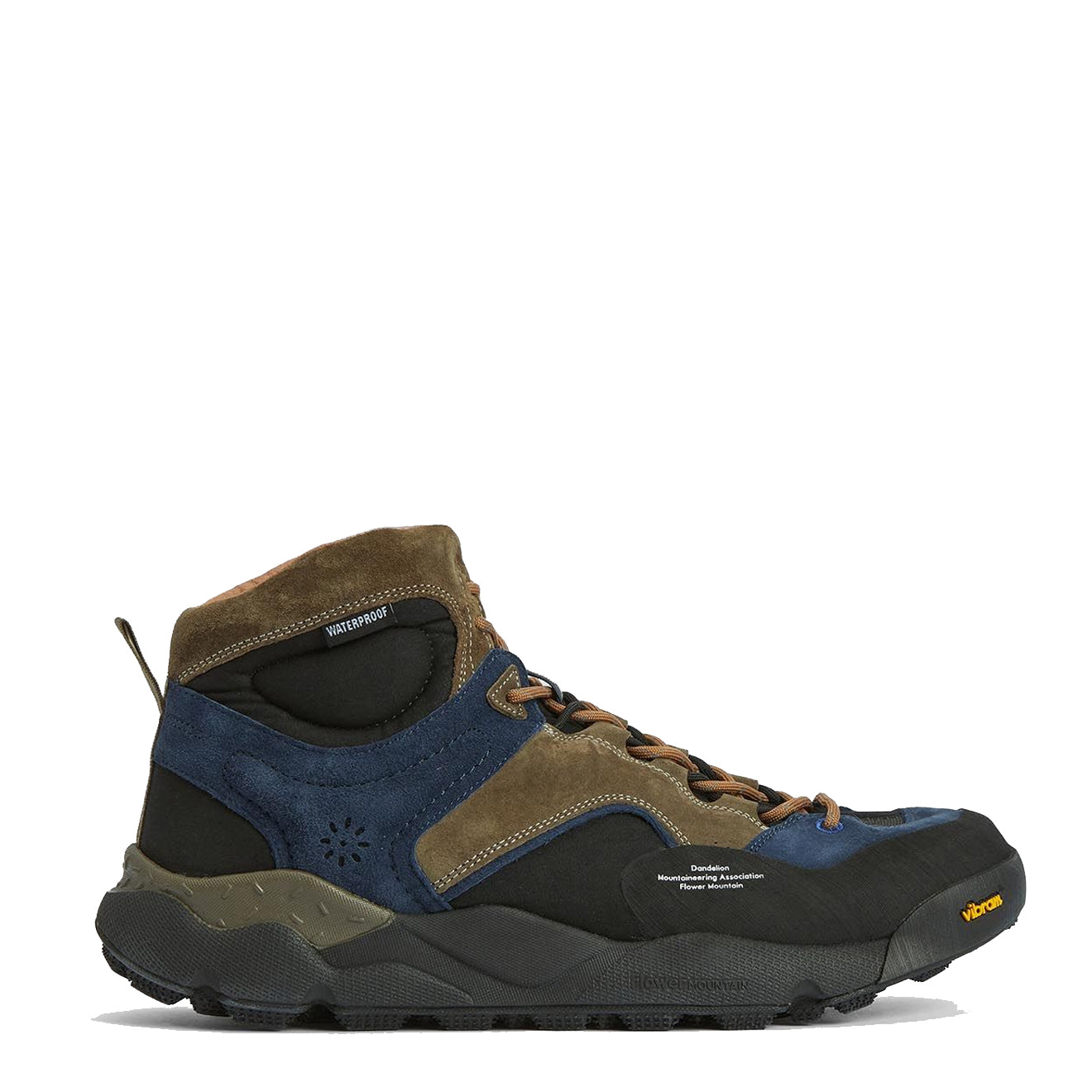 Barbour x Flower Mountain Mountain Back Country Trainer Mid Navy / Olive - Parasol Store