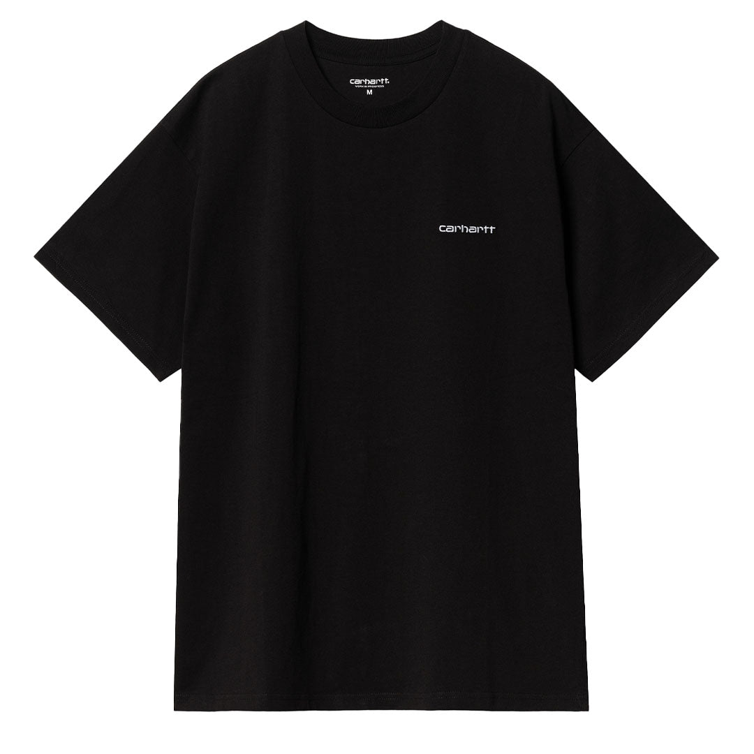 Carhartt WIP Script Embroidery T-Shirt Black / White - Parasol Store