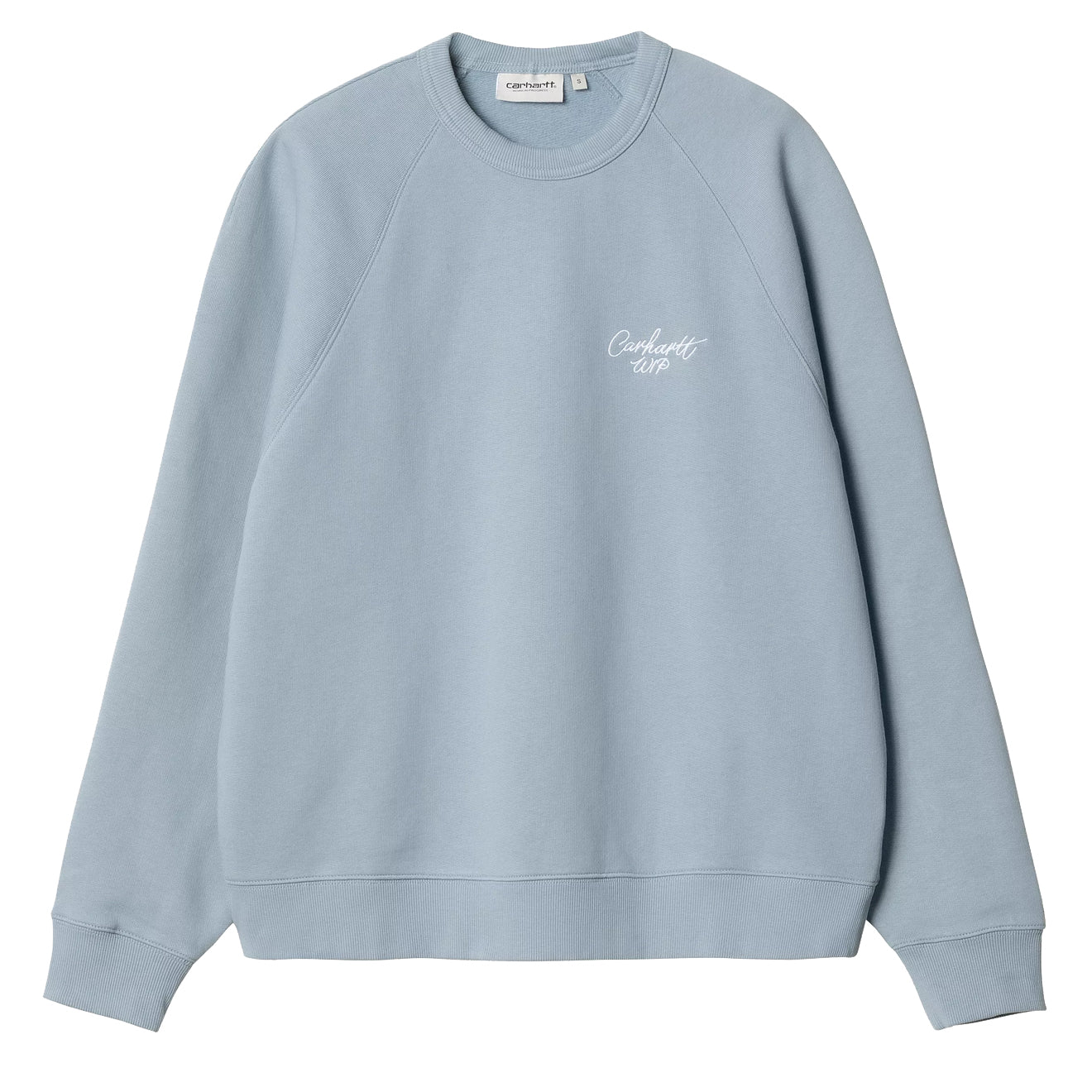 Carhartt WIP Womens Signature Sweat Dusty Ice / White - Parasol Store