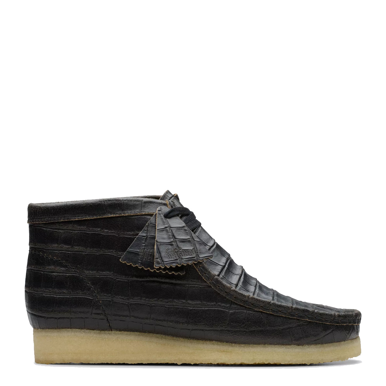 Clarks Originals Wallabee Boot Black Crocodile - Parasol Store