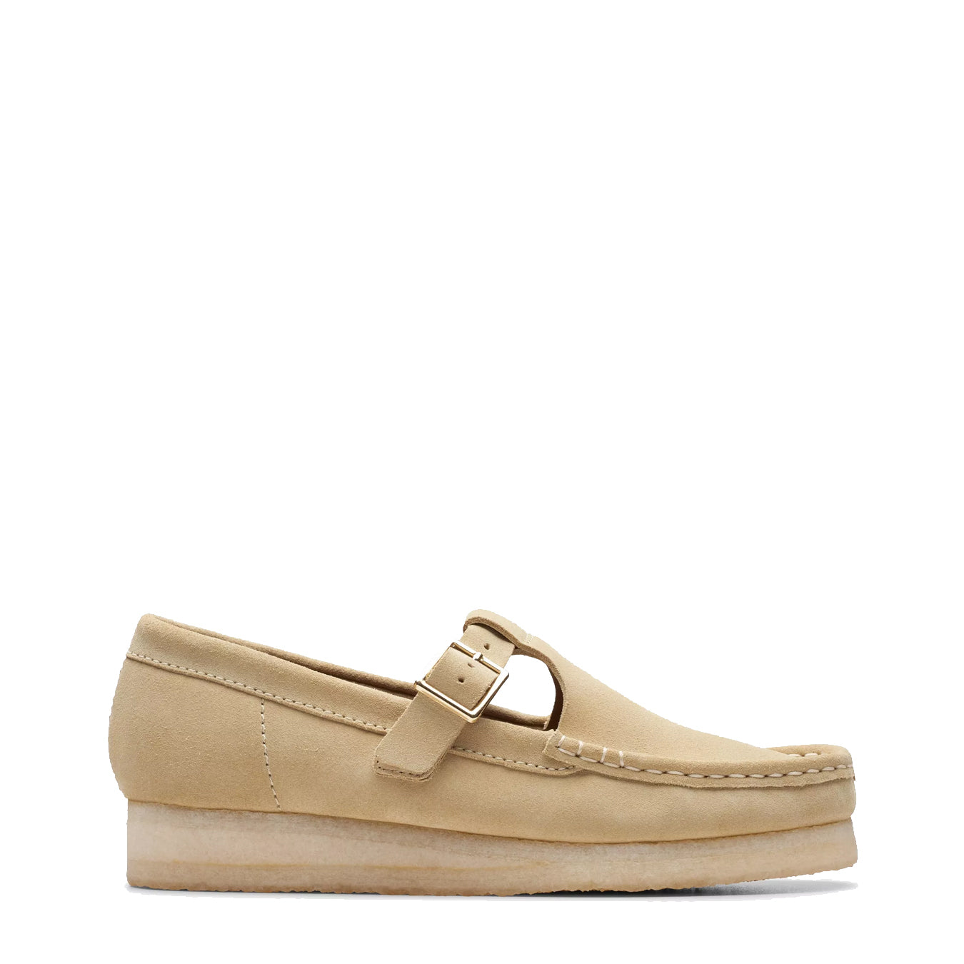 Clarks Originals Womens Wallabee T Bar Maple Suede - Parasol Store