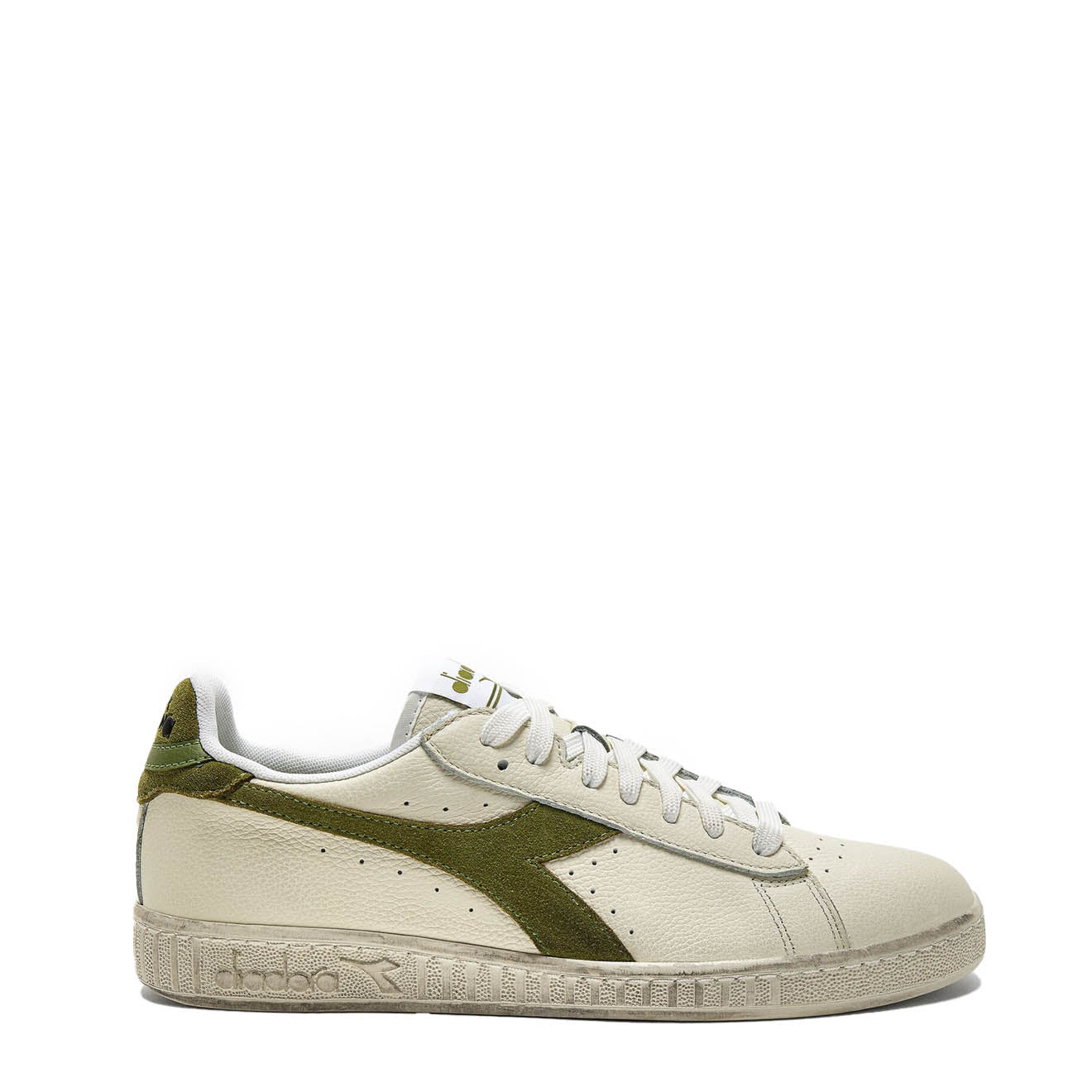 Diadora Womens Game L Low Waxed Suede Pop White / Fern Diadora