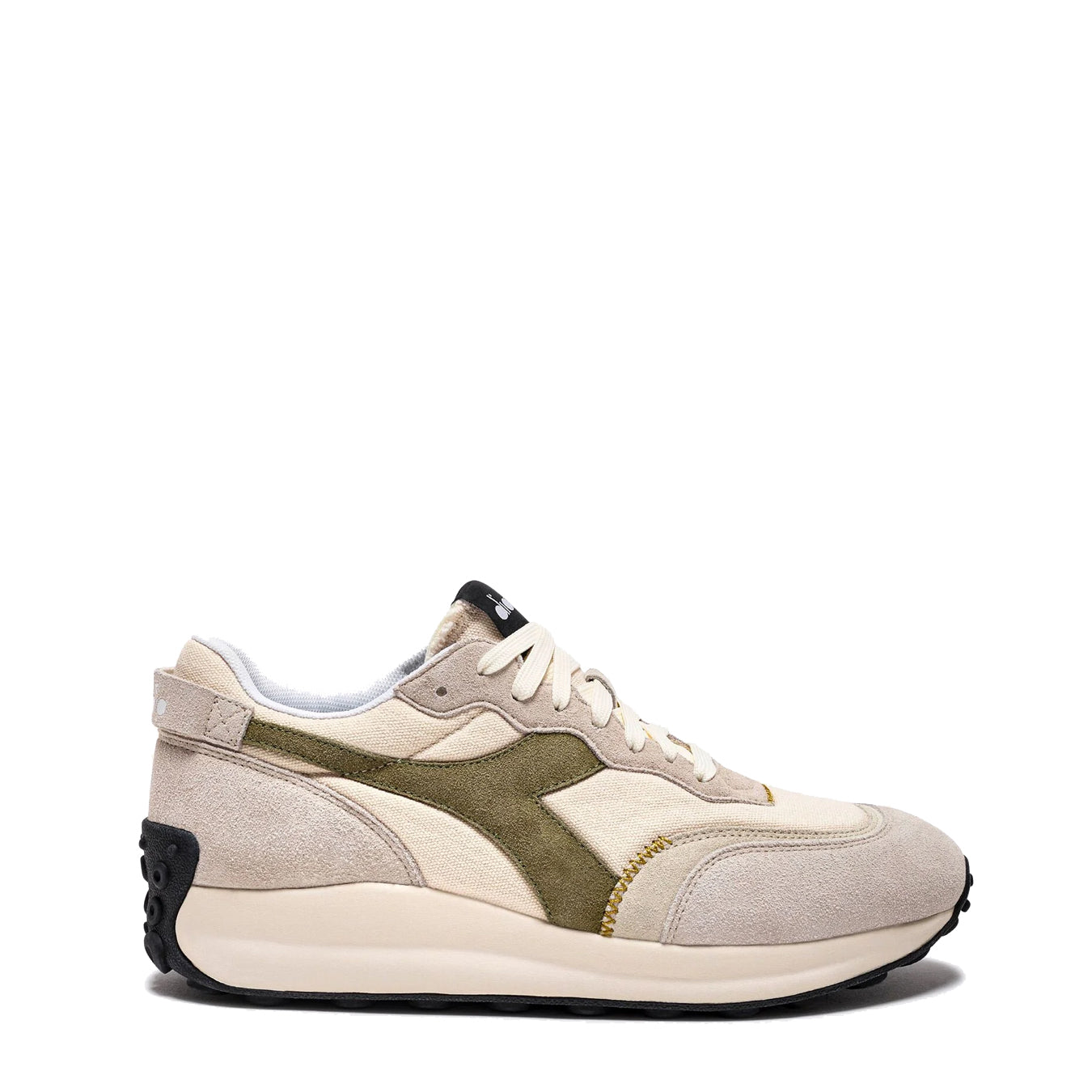 Diadora Womens Race Suede SW Trainer Pristine / Whitecap Gray - Parasol Store