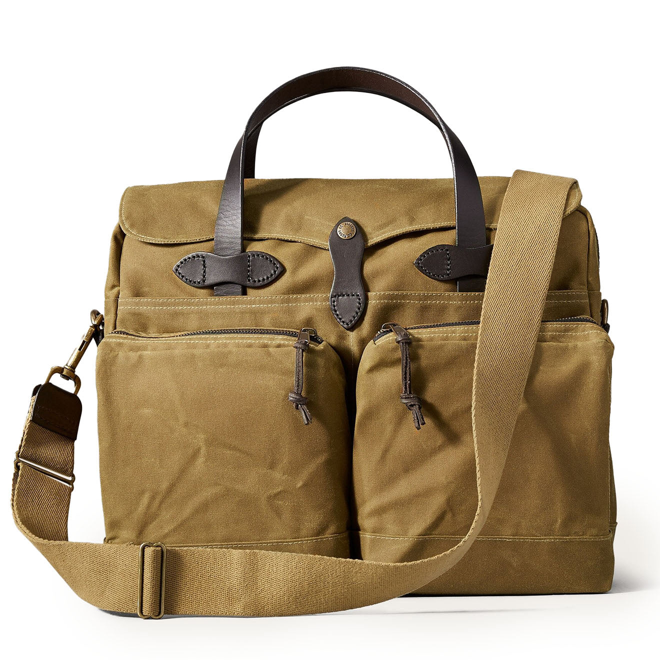 Filson 24-Hour Tin Cloth Briefcase Dark Tan - Parasol Store