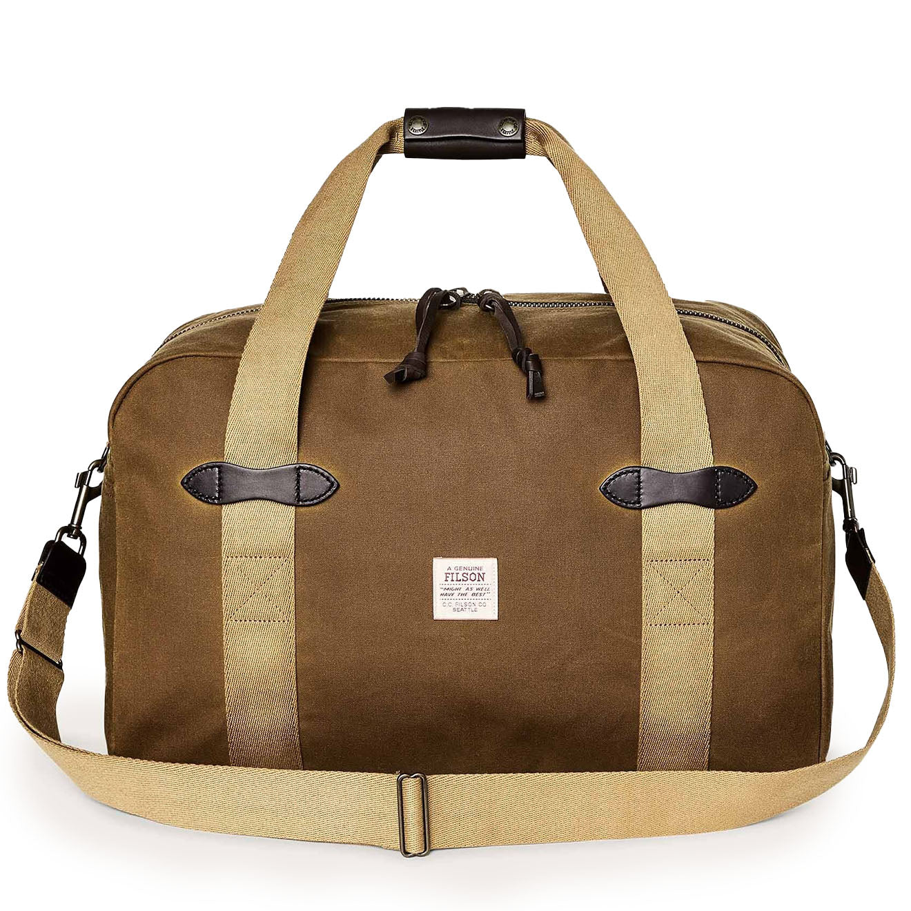 Filson Medium Tin Cloth Duffle Bag Dark Tan - Parasol Store