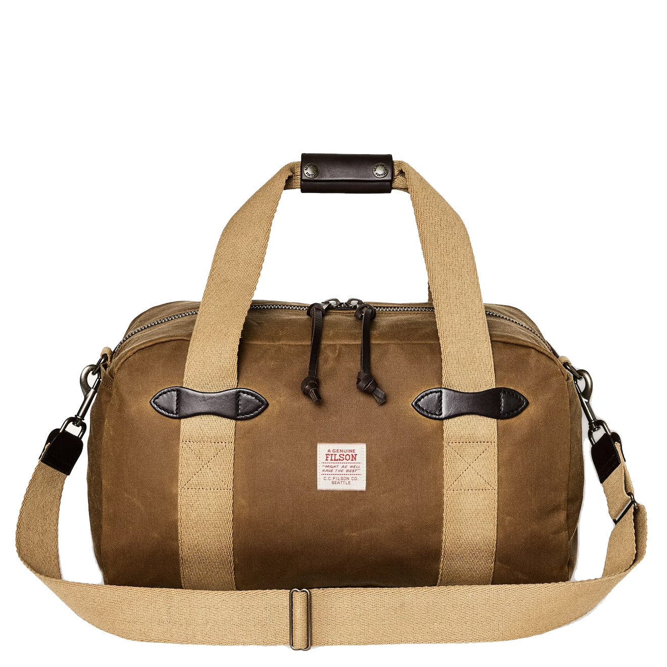 Filson Small Tin Cloth Duffle Bag Dark Tan