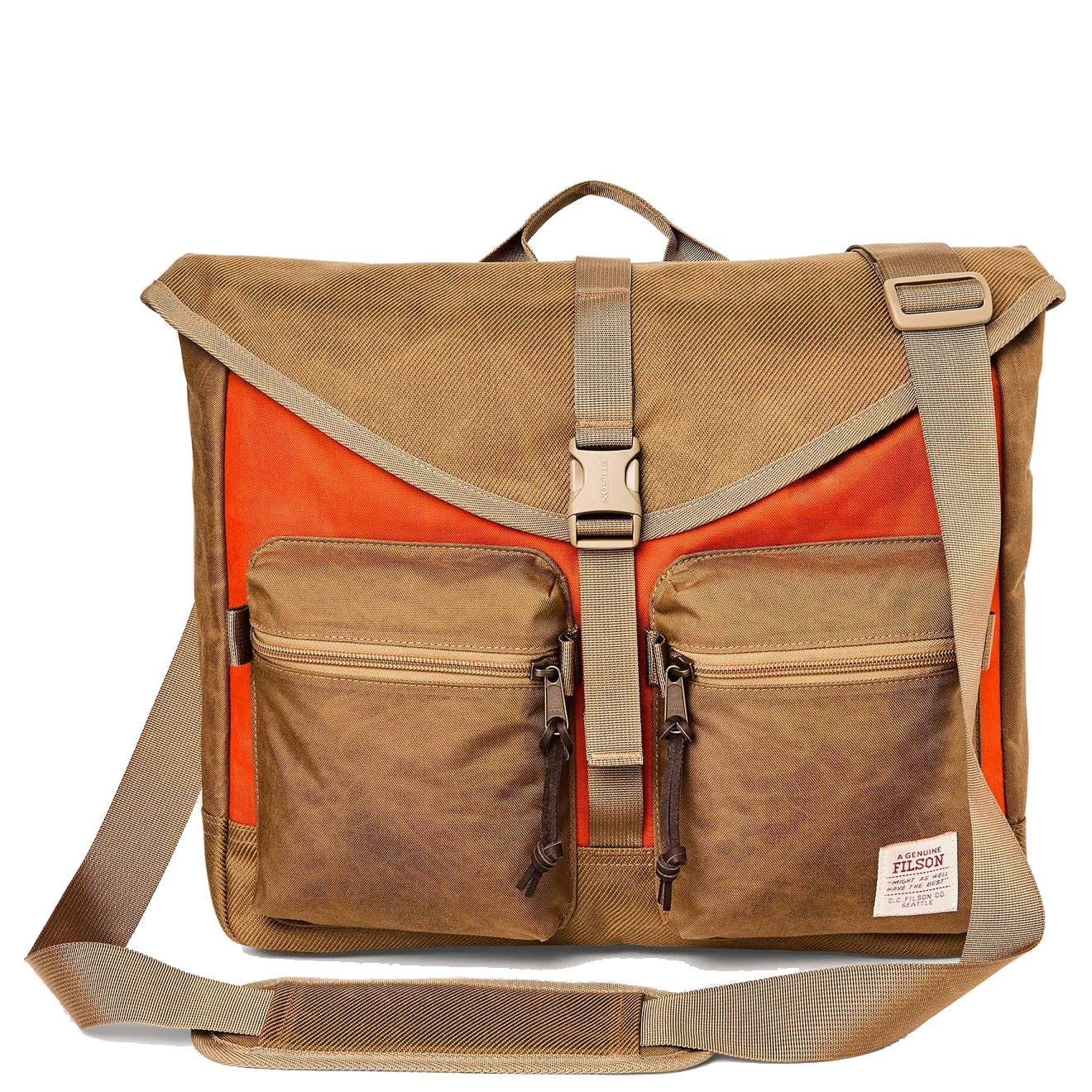 Filson Surveyor Messenger Bag Dark Tan / Flame - Parasol Store