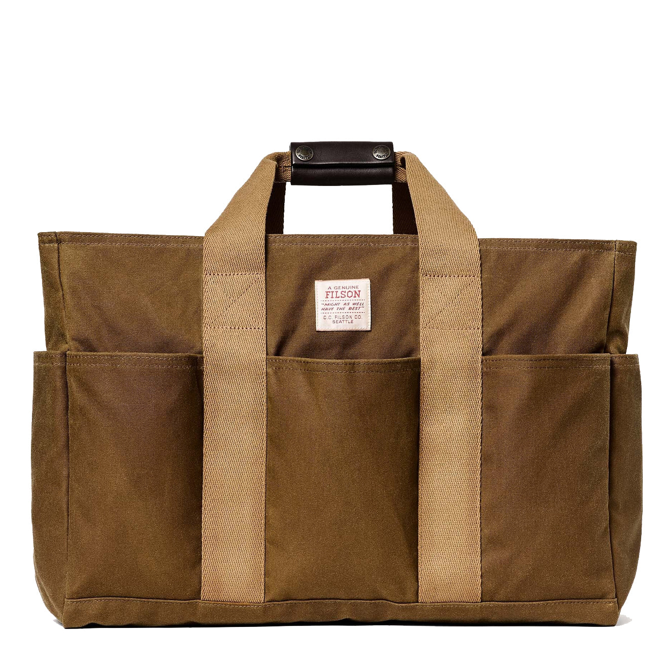 Filson Tin Cloth Supply Tote Dark Tan - Parasol Store