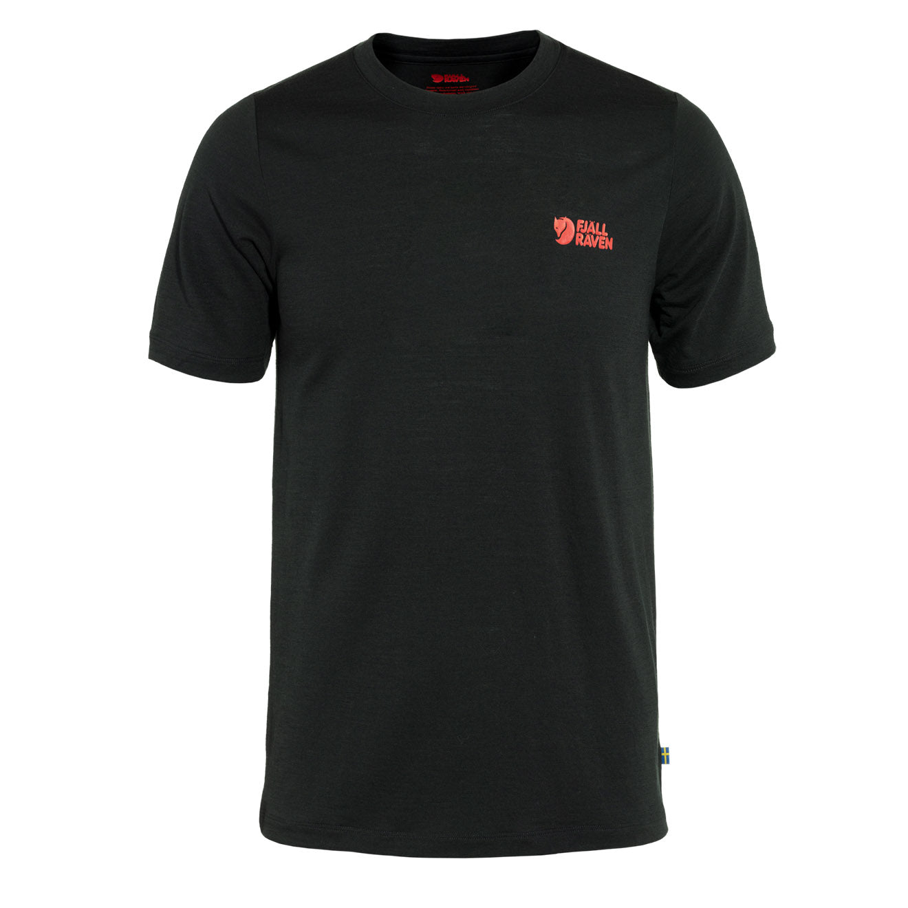 Fjallraven Abisko Wool Logo SS T-Shirt Black Fjallraven