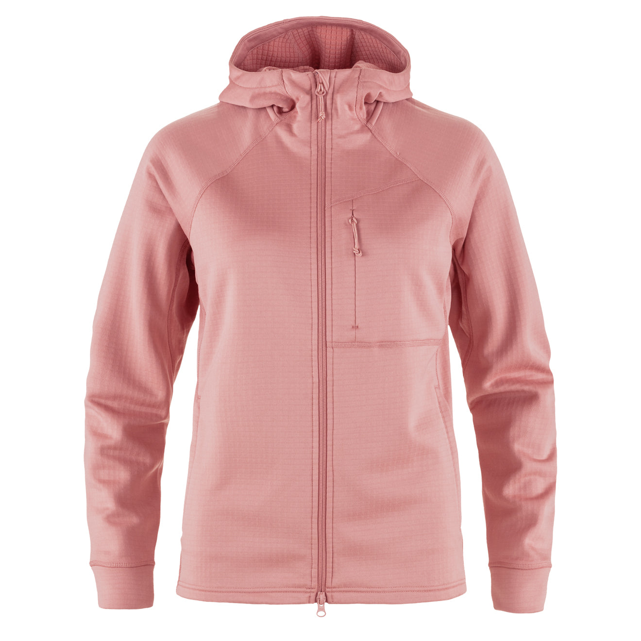 Fjallraven Womens Abisko Grid Fleece Hoodie Dusty Rose - Parasol Store