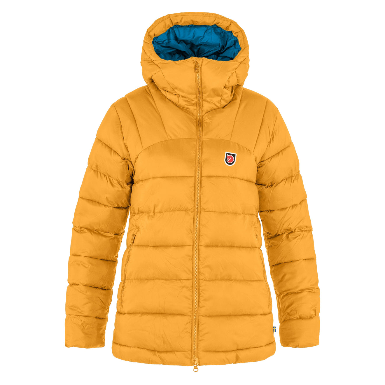 Fjallraven Womens Expedition Mid Winter Jacket Mustard Yellow / UN Blue Fjallraven