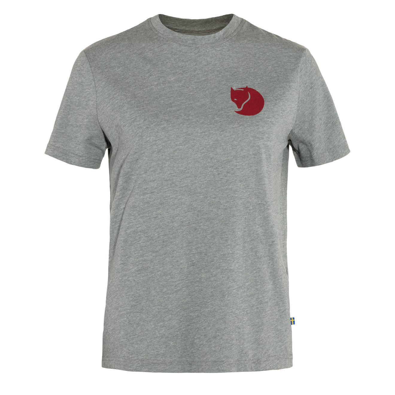 Fjallraven Womens Fox Boxy Logo T-Shirt Grey Melange Fjallraven