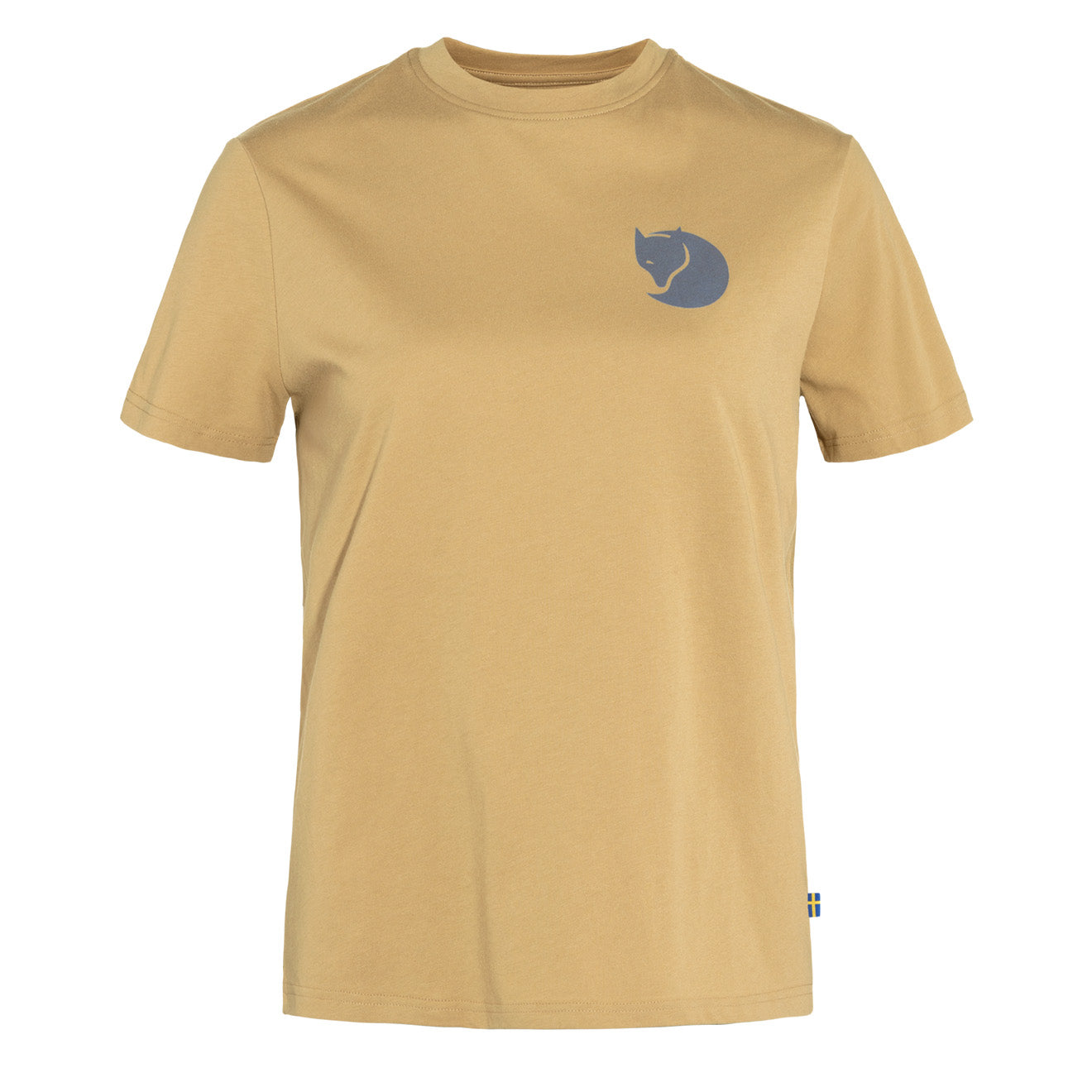 Fjallraven Womens Fox Boxy Logo Tee Dune Beige Fjallraven