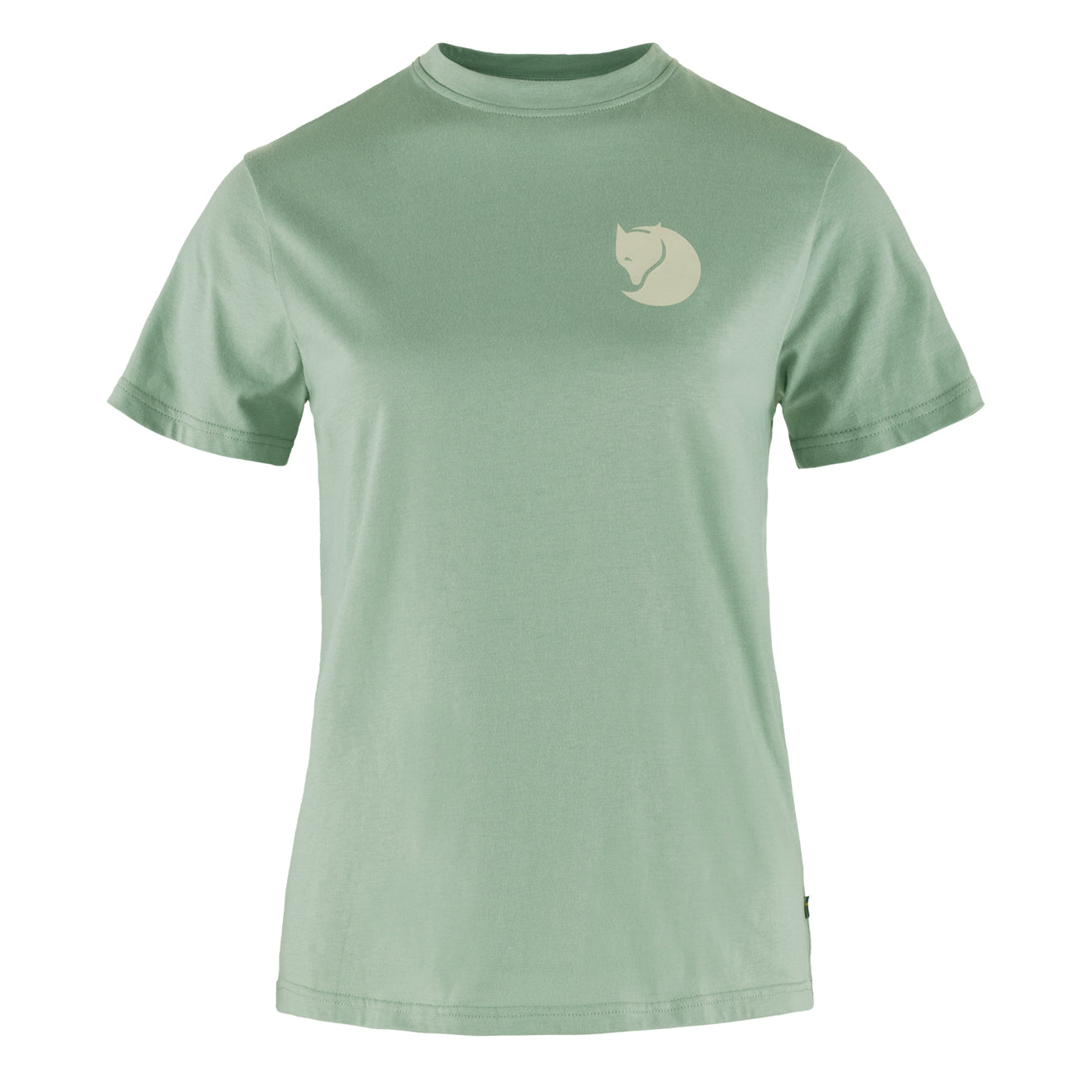 Fjallraven Womens Fox Boxy Logo Tee Misty Green - Parasol Store