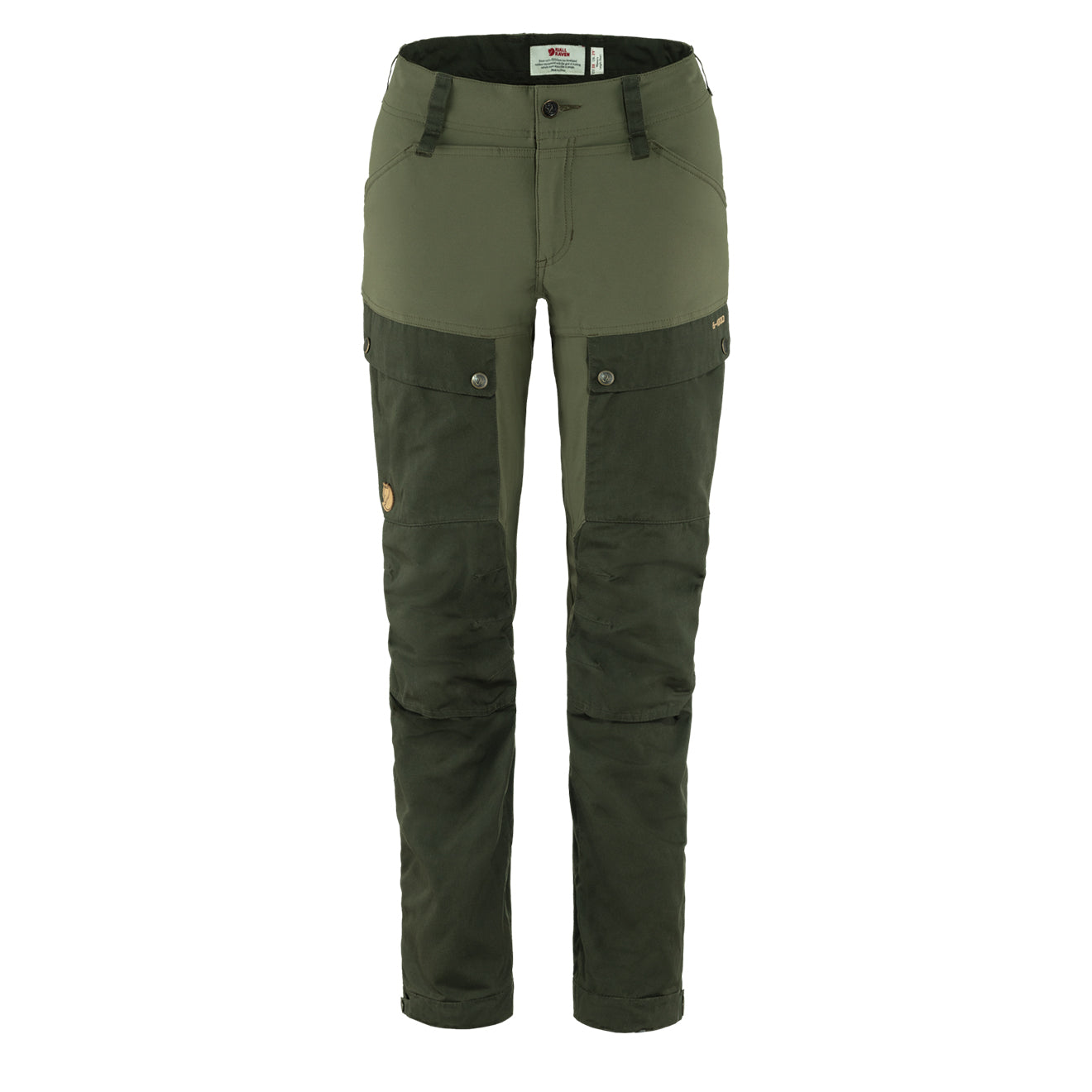 Fjallraven Womens Keb Trousers Short Leg Deep Forest / Laurel Green