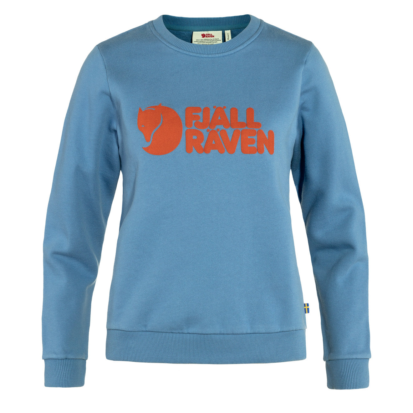 Fjallraven Womens Logo Sweater Dawn Blue / Terracotta Brown Fjallraven