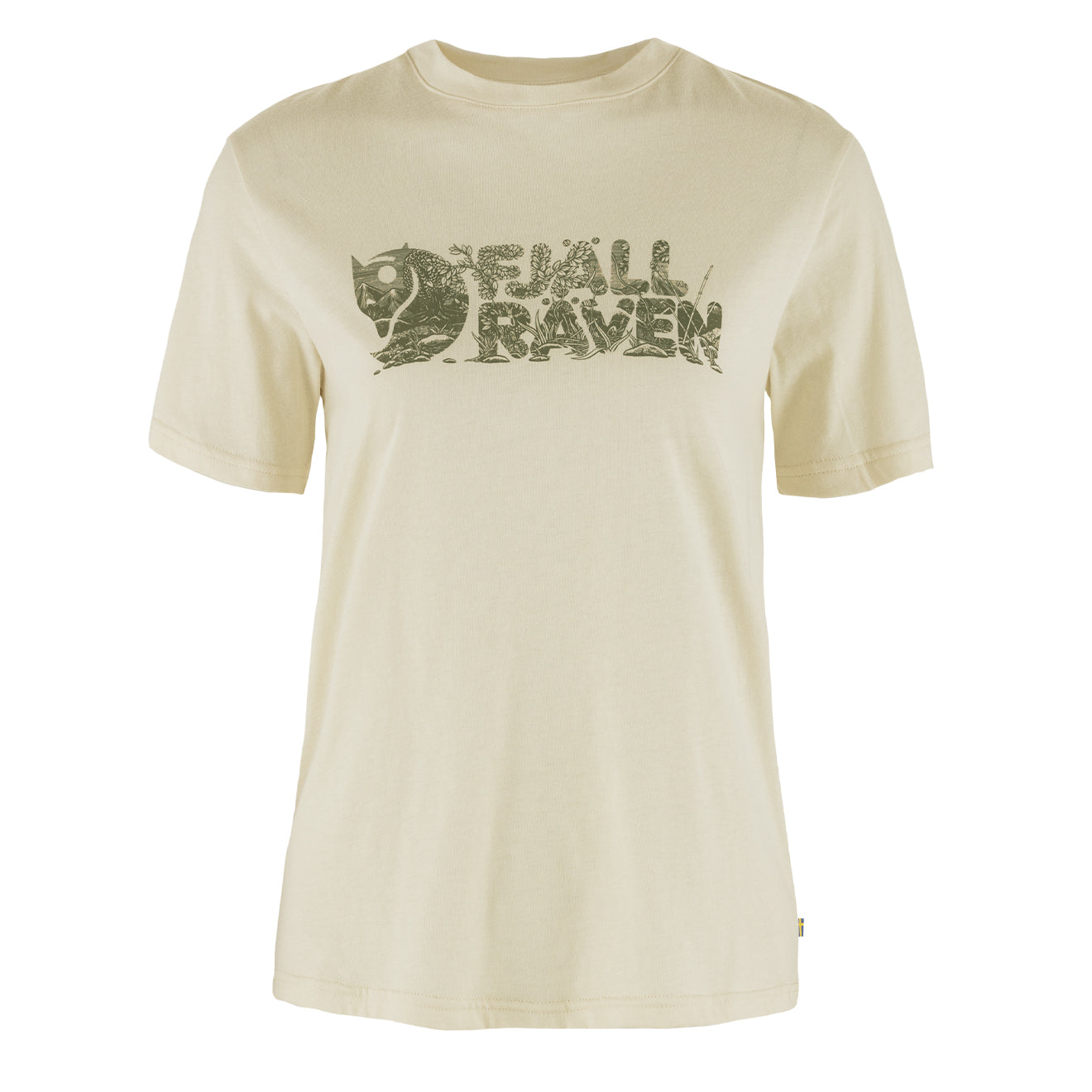 Fjallraven Womens Lush Logo T-Shirt Chalk White - Parasol Store